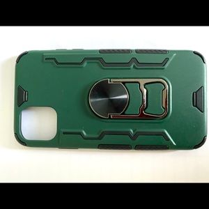 Dark Green Hard iPhone Case w/ Platinum Kickstand